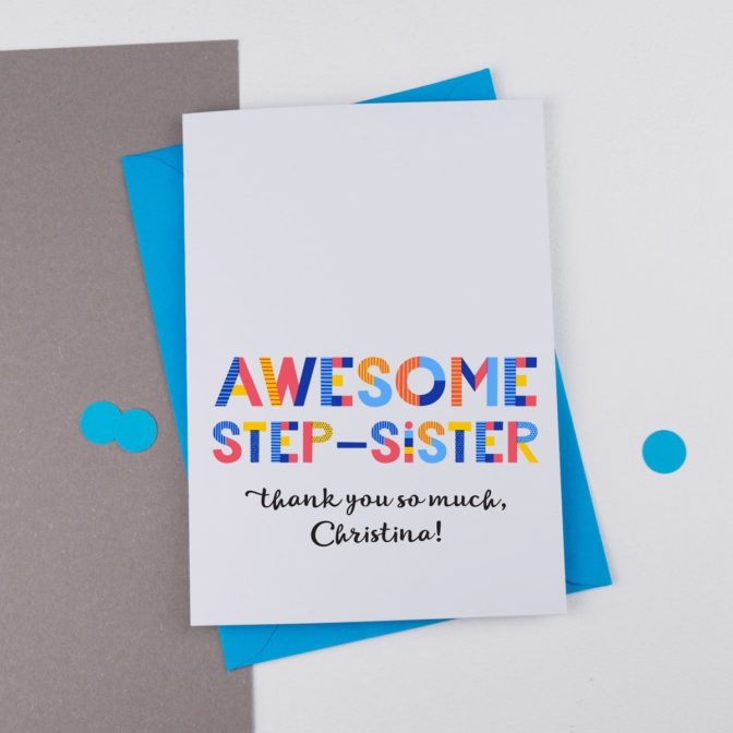 awesome step sister card