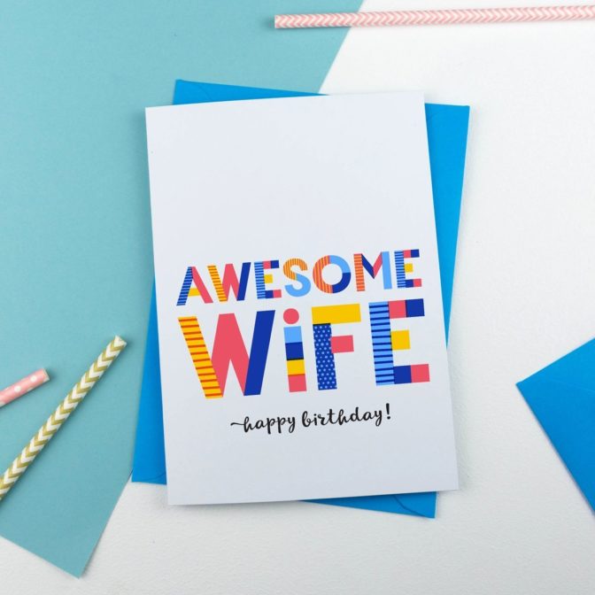 awesome wife card