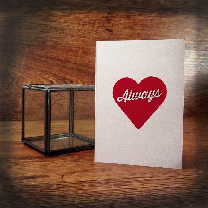 Always heart romantic card