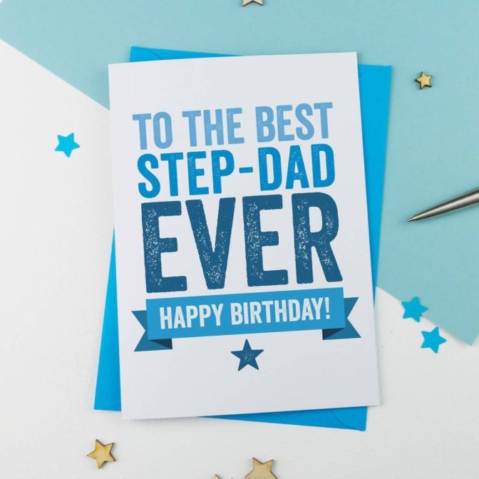 step dad or step father birthday card