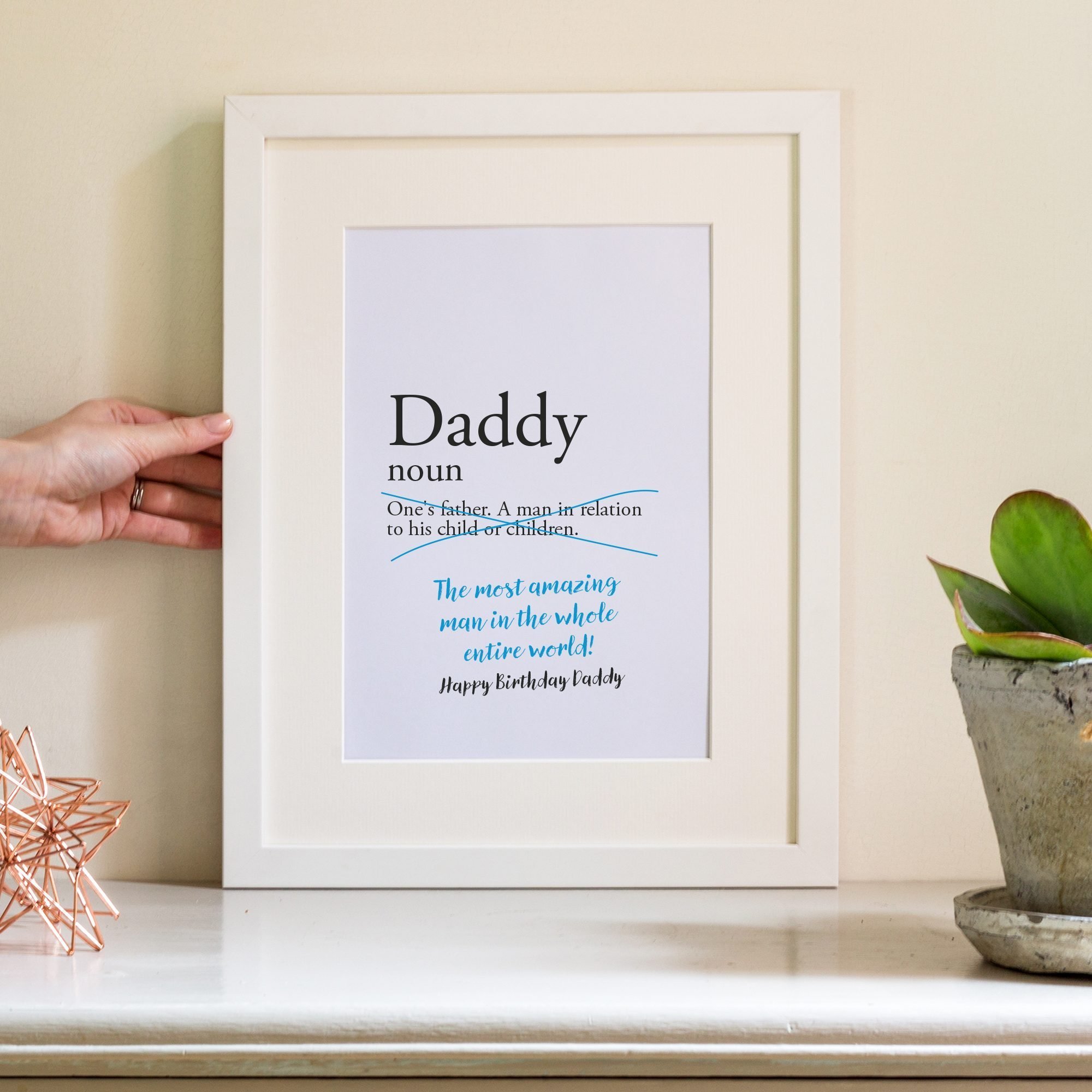 personalised dad dictionary print a is for alphabet