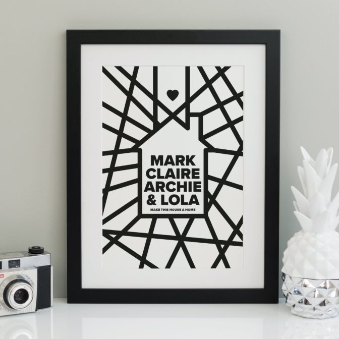 Graphic Scandi Style House Print3