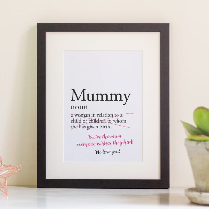 Mum-Dictionary-Print-Black