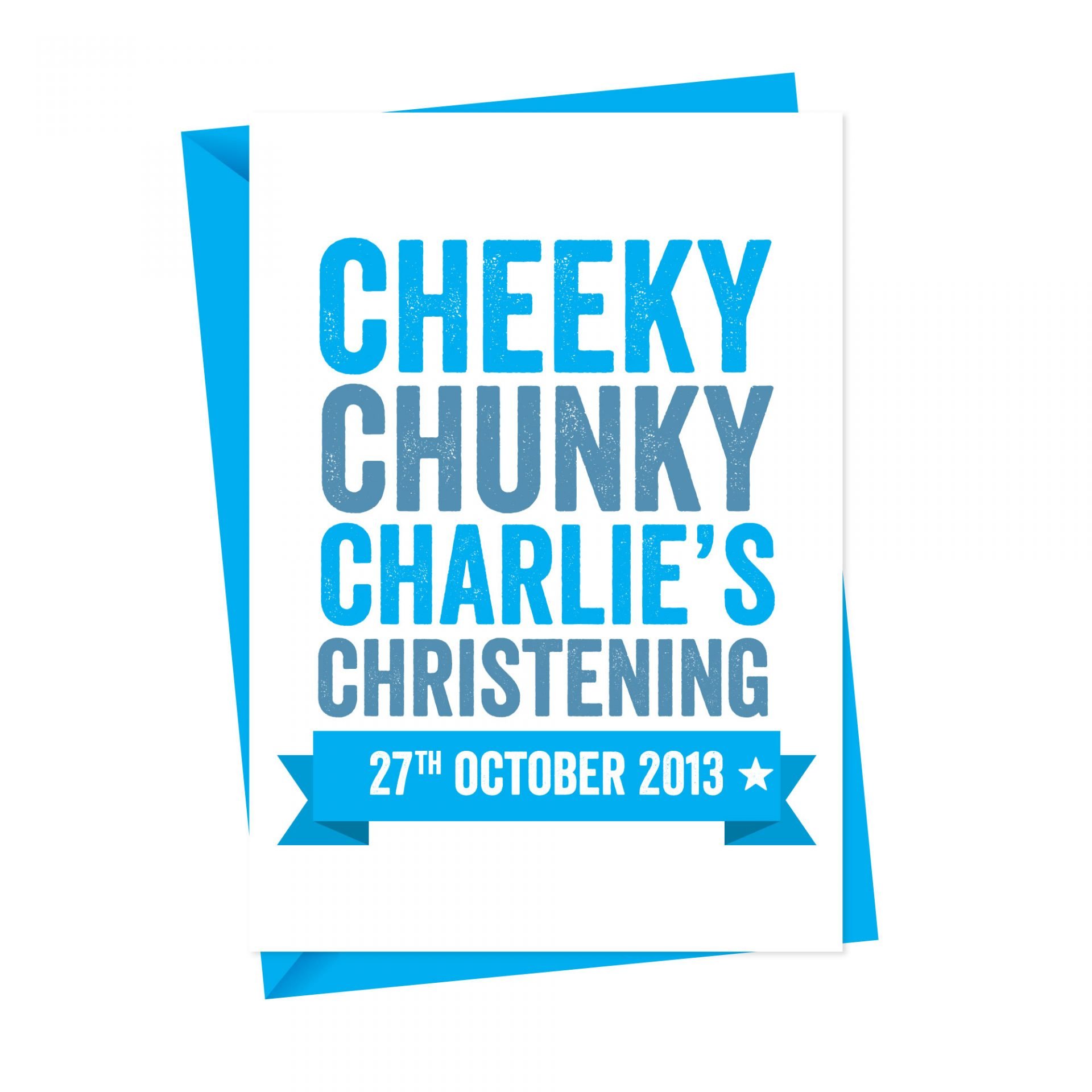 Personalised Christening Card A is for Alphabet