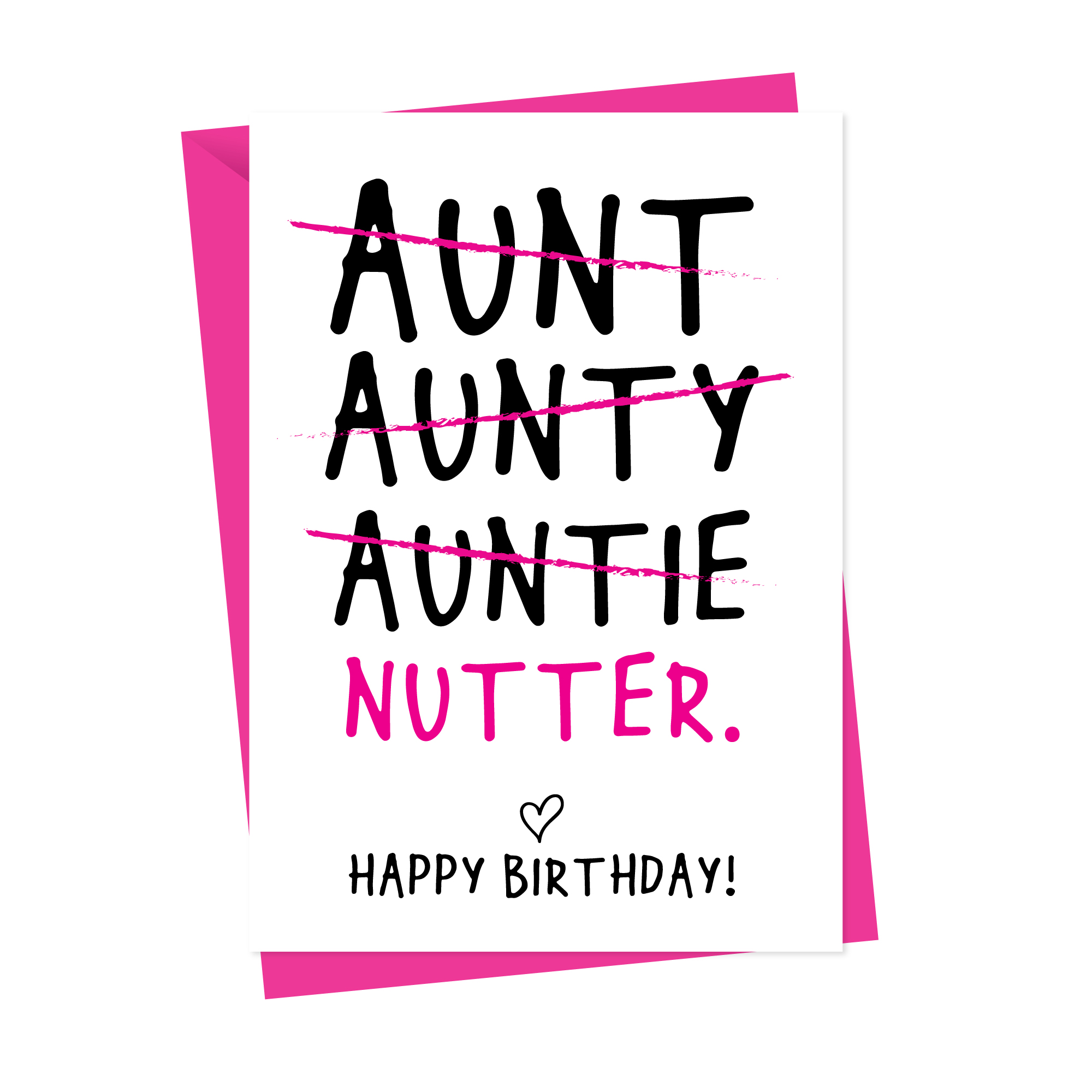 Funny Auntie Birthday Card | Personalised Funny Auntie Birthday Card.