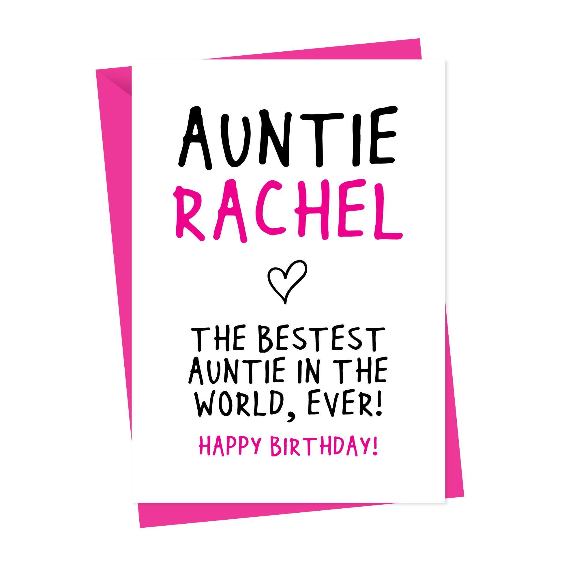 Personalised Auntie Card