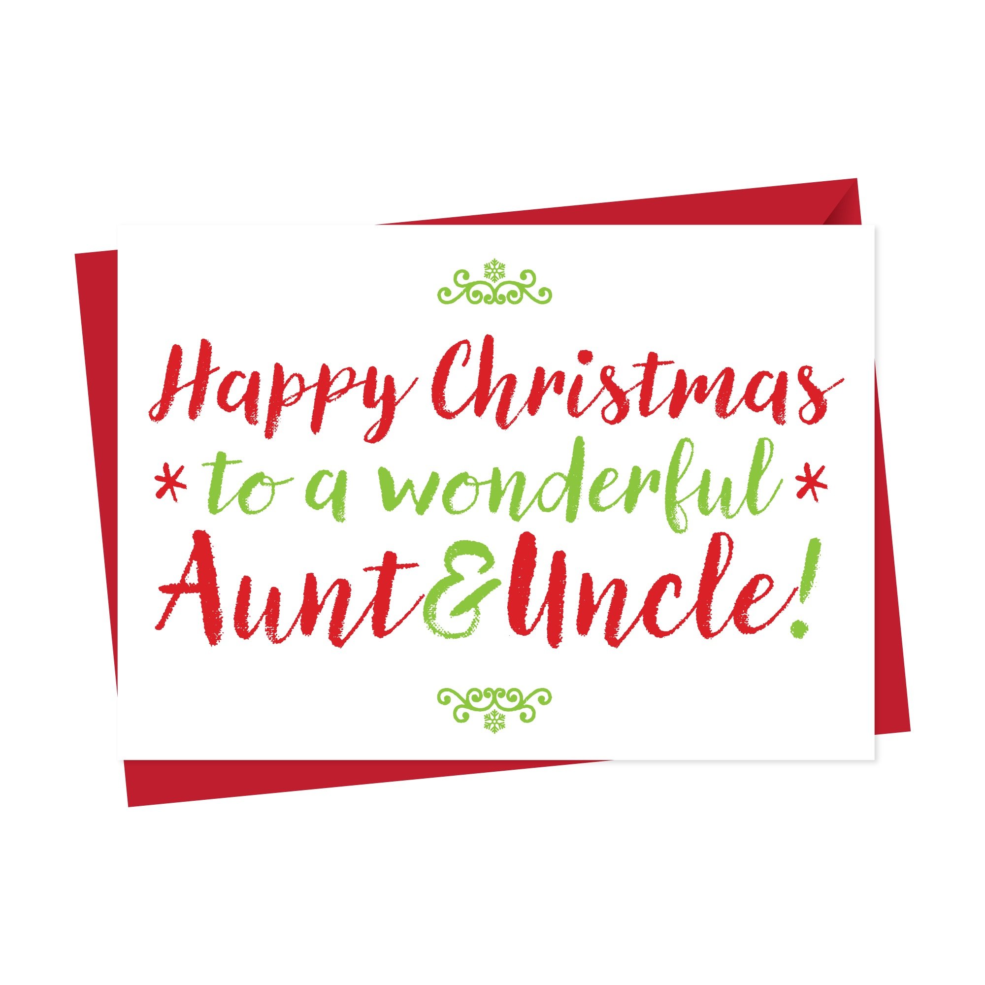 Christmas Card For Wonderful Aunt And Uncle