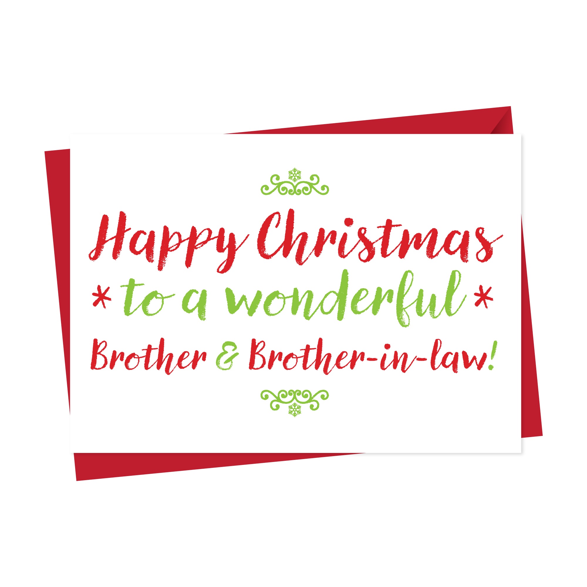 Christmas Card For Wonderful Brother & Brother in law