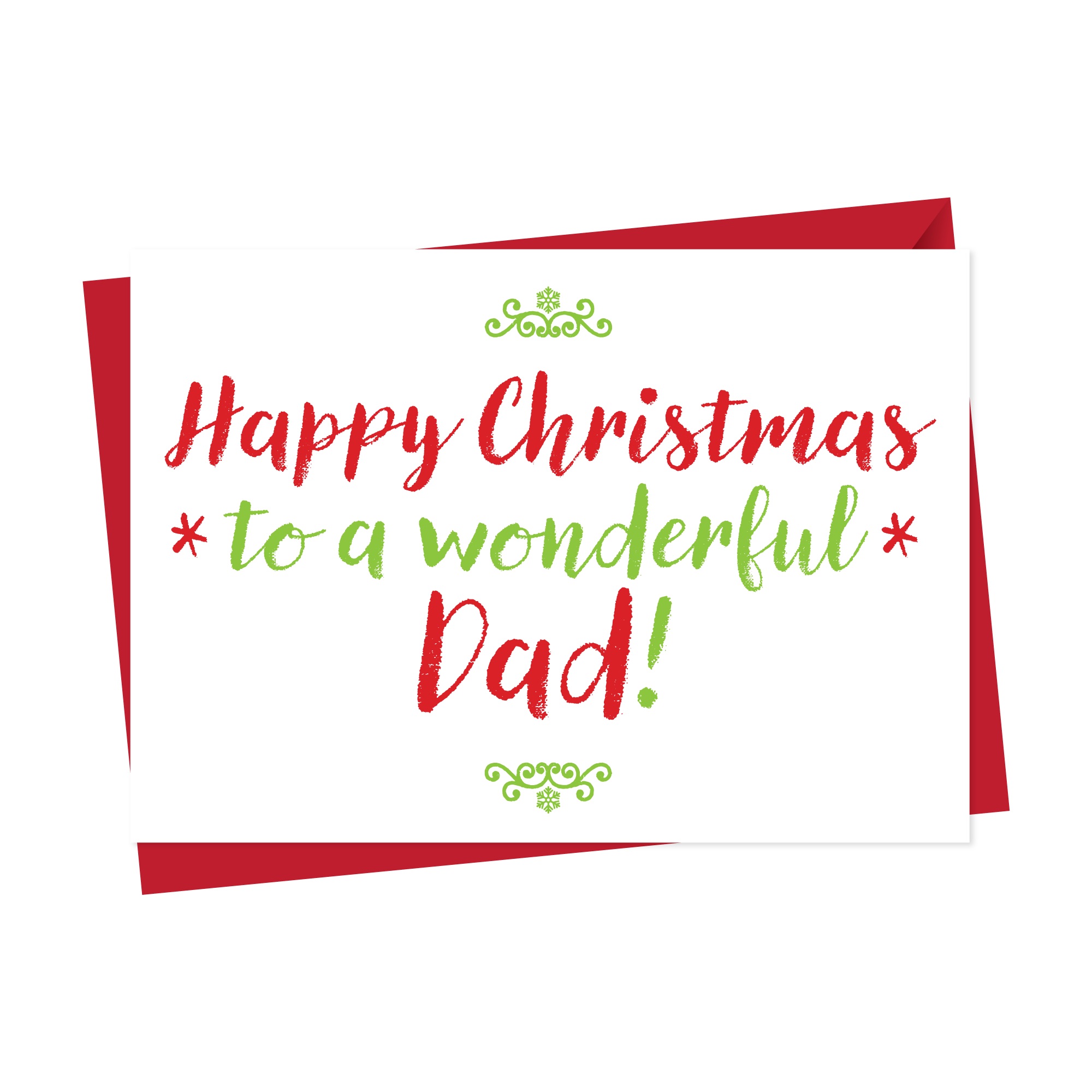 Christmas Card For Wonderful Daddy, Dad or Father