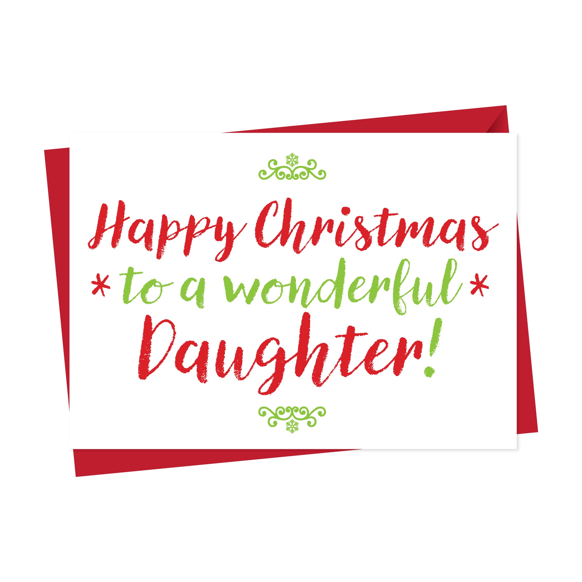 Christmas Card For Wonderful Daughter