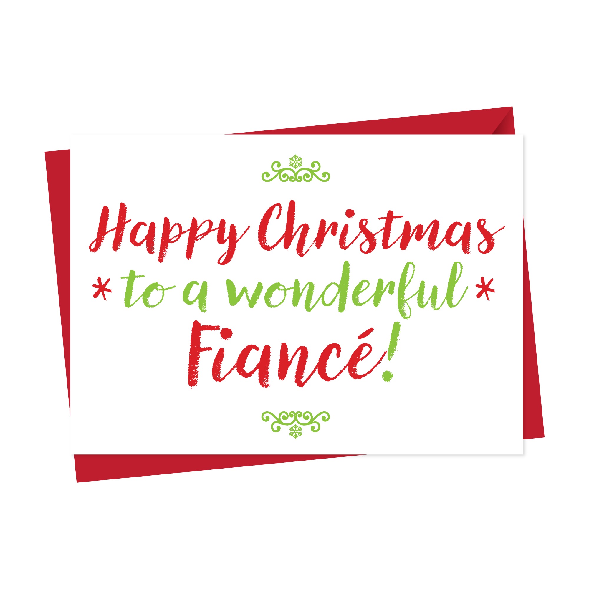 Christmas Card For Wonderful Fiance Or Fiancee