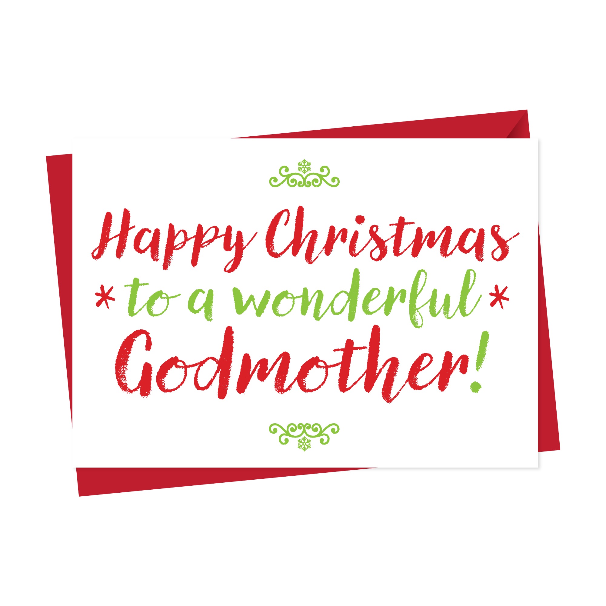 Christmas Card For Wonderful Godmother