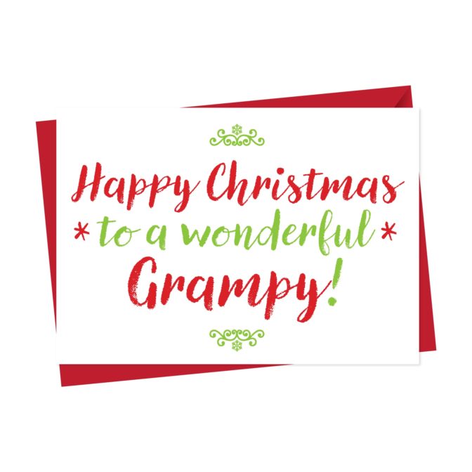 Christmas Card For Wonderful Gramps, Grampy, Grandpa