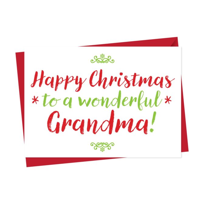 Christmas Card For Wonderful Gran, Granny Or Grandma