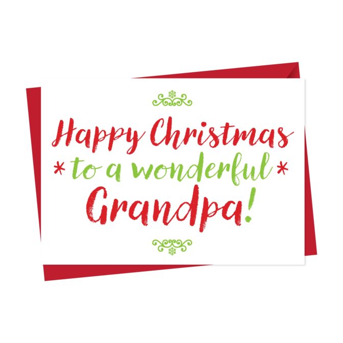 Christmas Card For Wonderful Gramps, Grampy, Grandpa