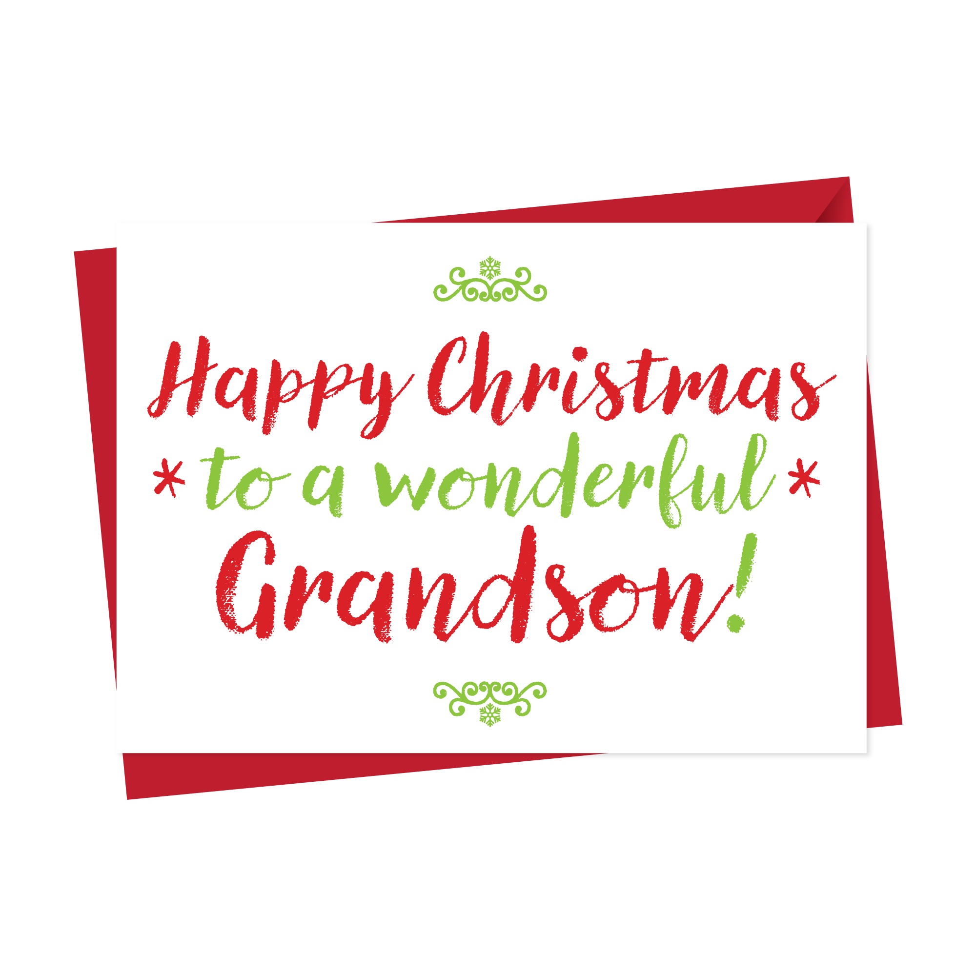 Christmas Card For Wonderful Grandson