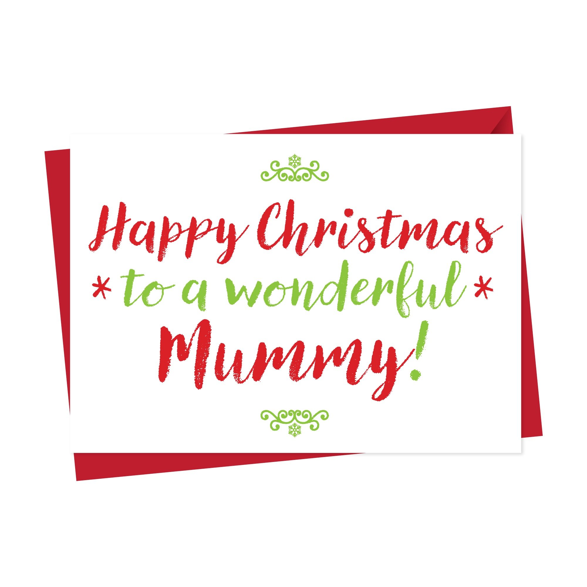 Christmas Card For Wonderful Mummy Or Mum