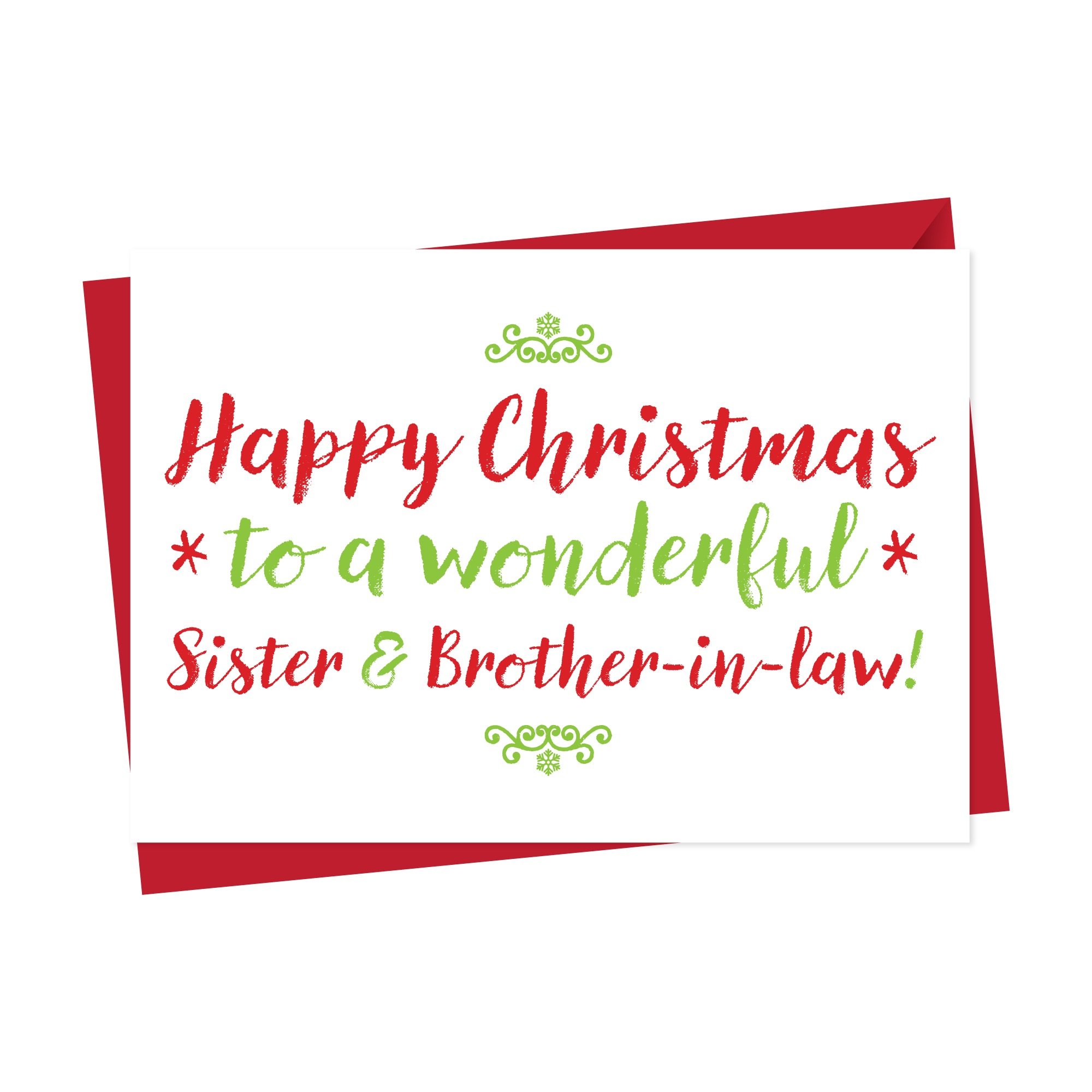 Christmas Card For Wonderful Sister And Brother In Law