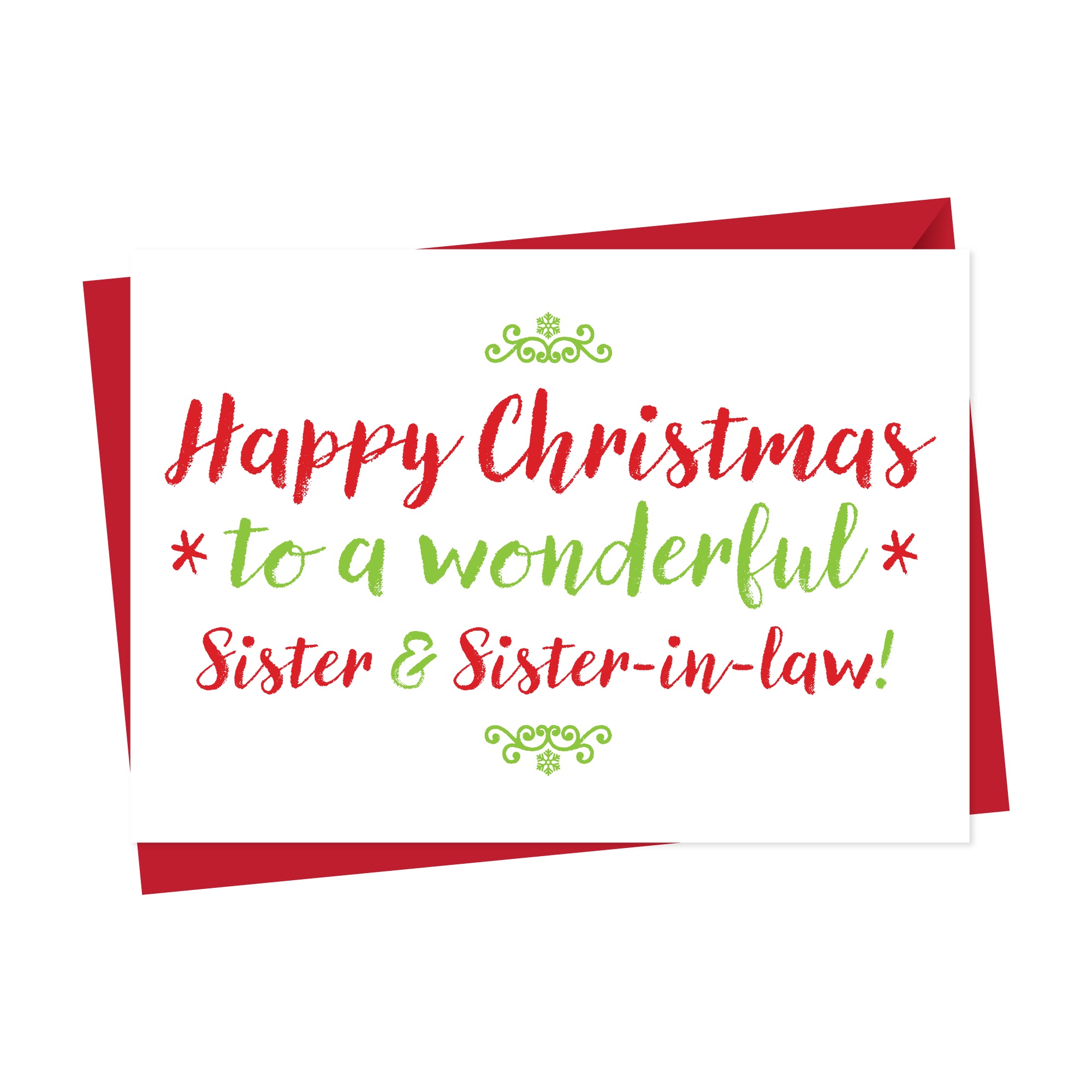 Christmas Card For Wonderful Sister & Sister in law