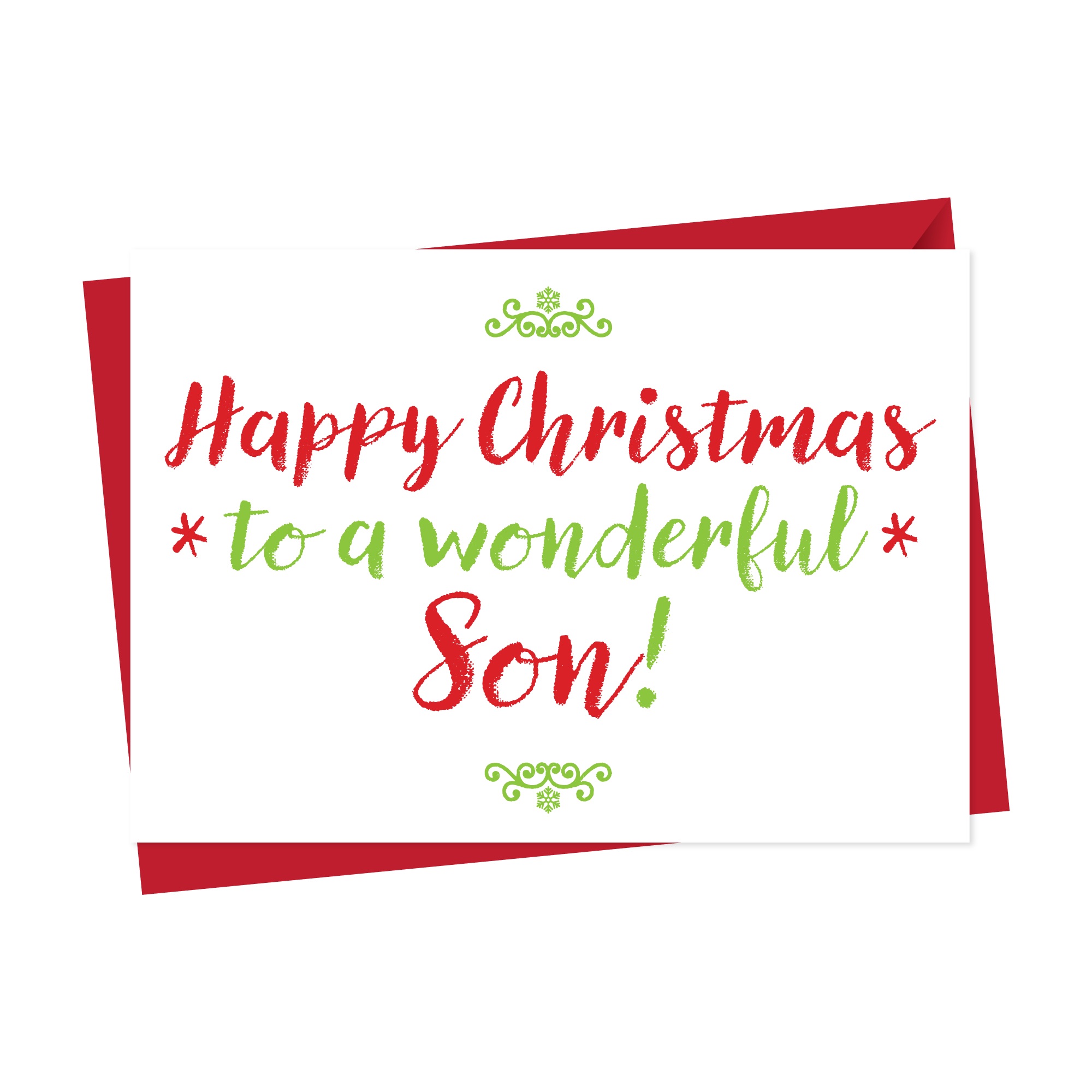 Christmas Card For Wonderful Son