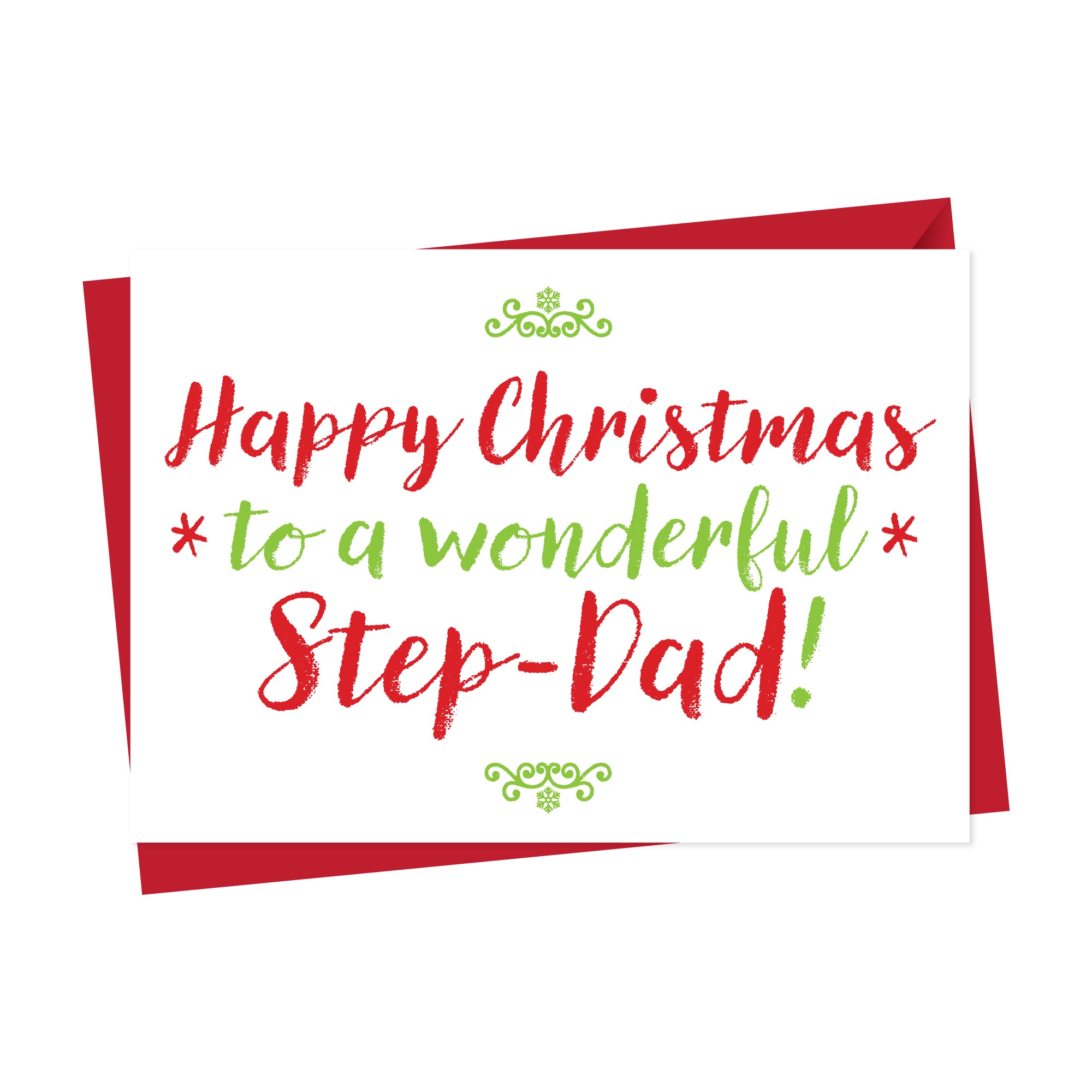 Christmas Card For Wonderful Step Dad