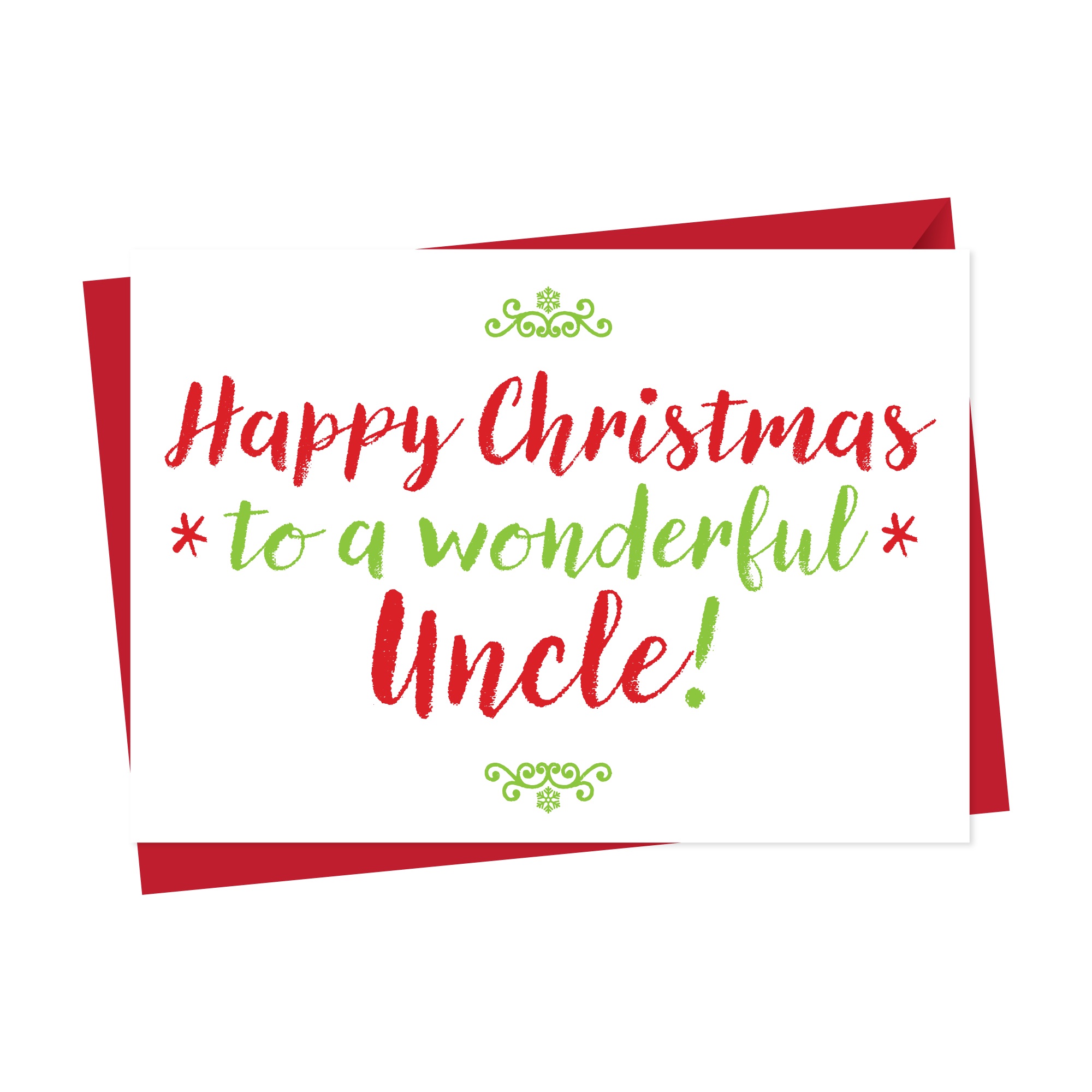 Christmas Card For Wonderful Uncle