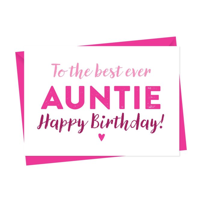 Birthday Card for Aunt, Auntie Or Aunty