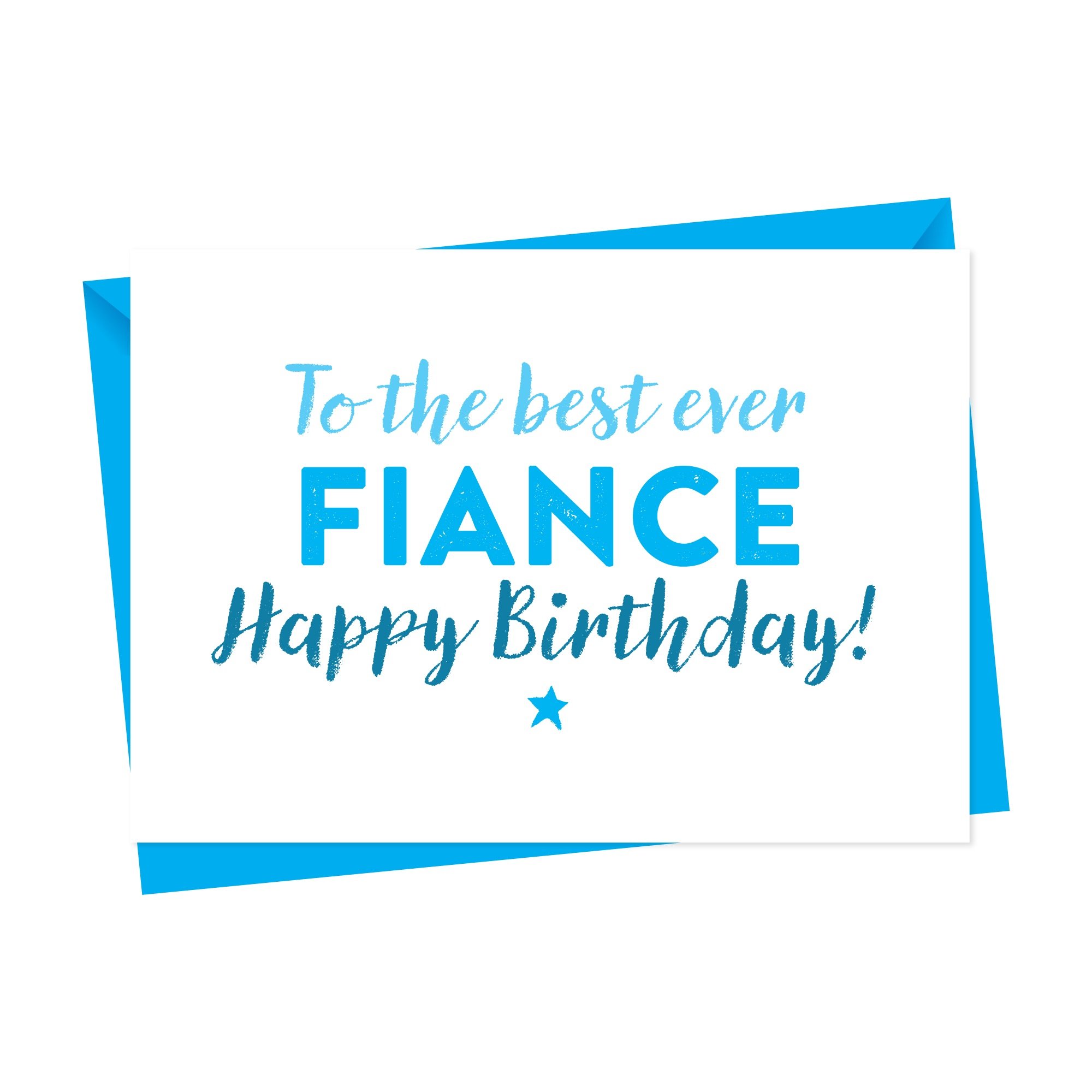 Canvas Birthday Card For Fiance or Fiancee