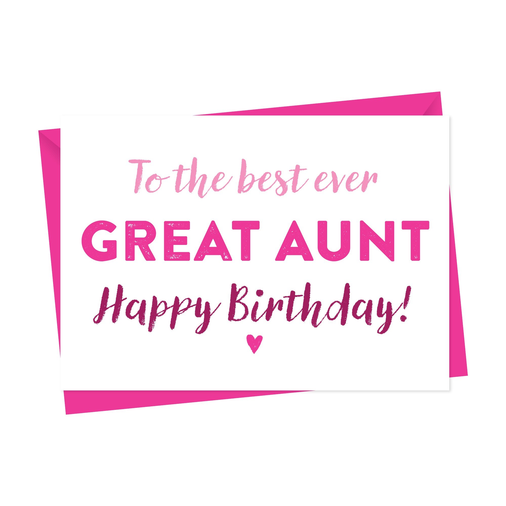 Birthday Card for Great Aunt, Great Auntie