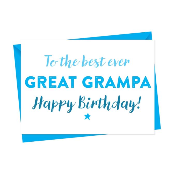 Canvas Birthday Card For Great Gramps