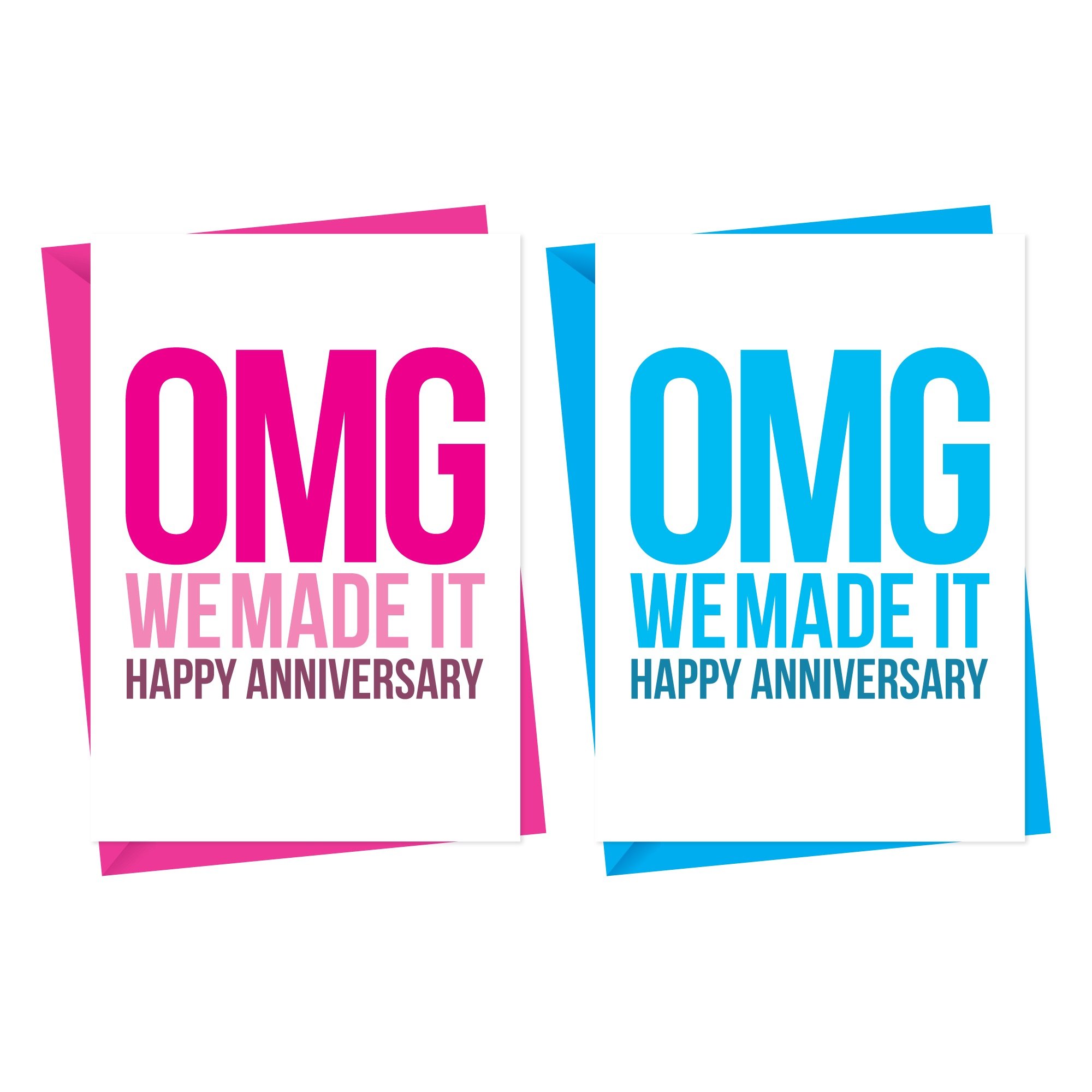 OMG We Made It Funny Anniversary Card