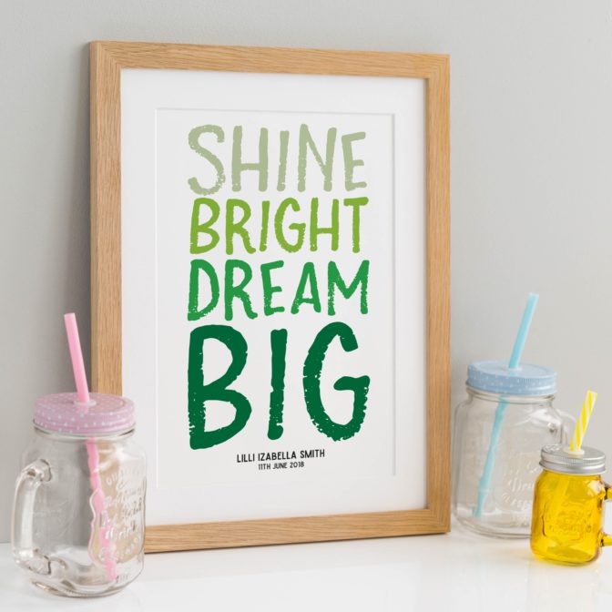 Shine Bright Dream Big Print_Natural