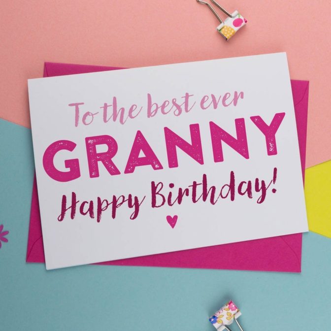 Birthday Card for Gran, Nan, Nanny, Granny, Grandma