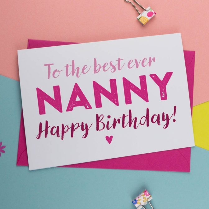 Birthday Card for Gran, Nan, Nanny, Granny, Grandma