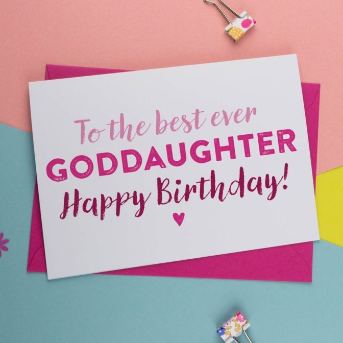 Birthday Card For Goddaughter