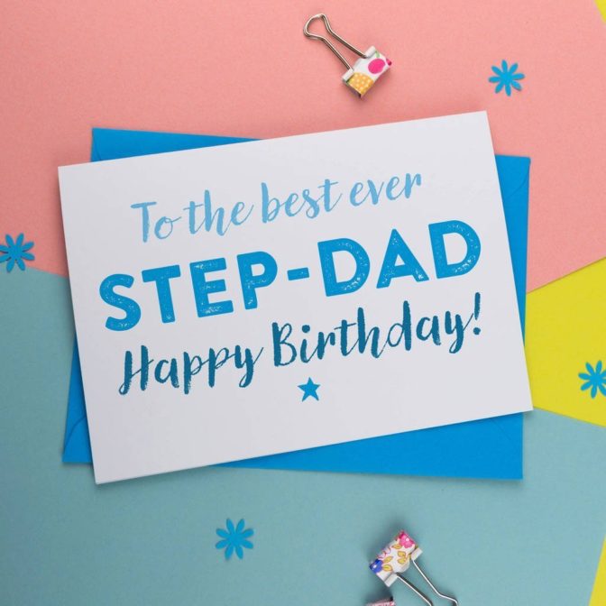 Canvas Birthday Card For Step Dad Or Father