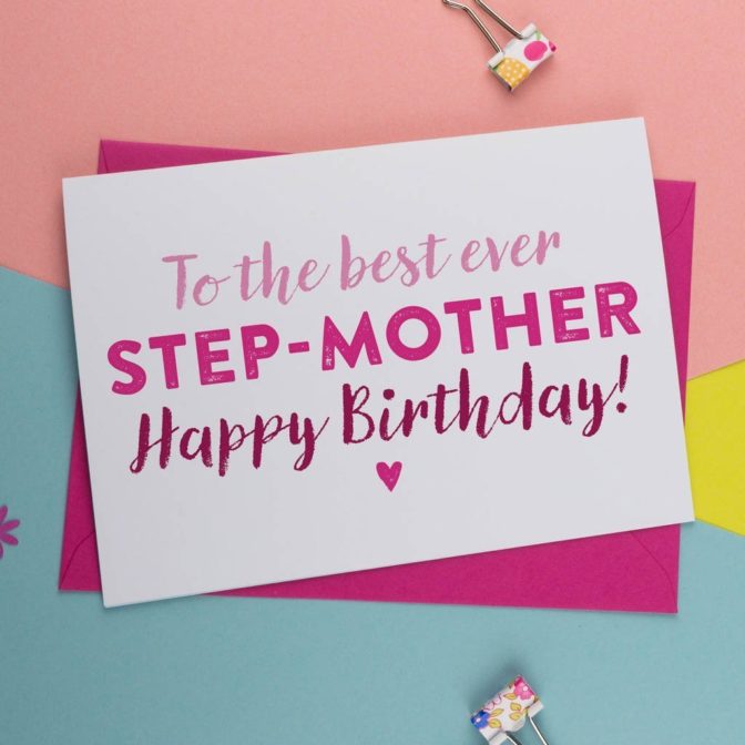 Birthday Card For Step mum or Mother