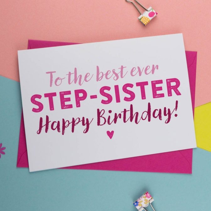 Birthday Card For Step Sister