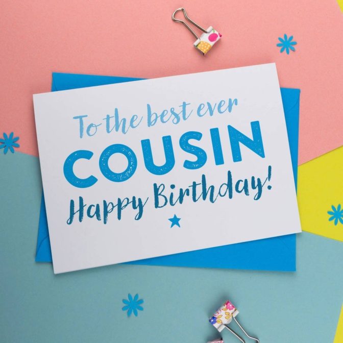 Canvas Birthday Card For Cousin