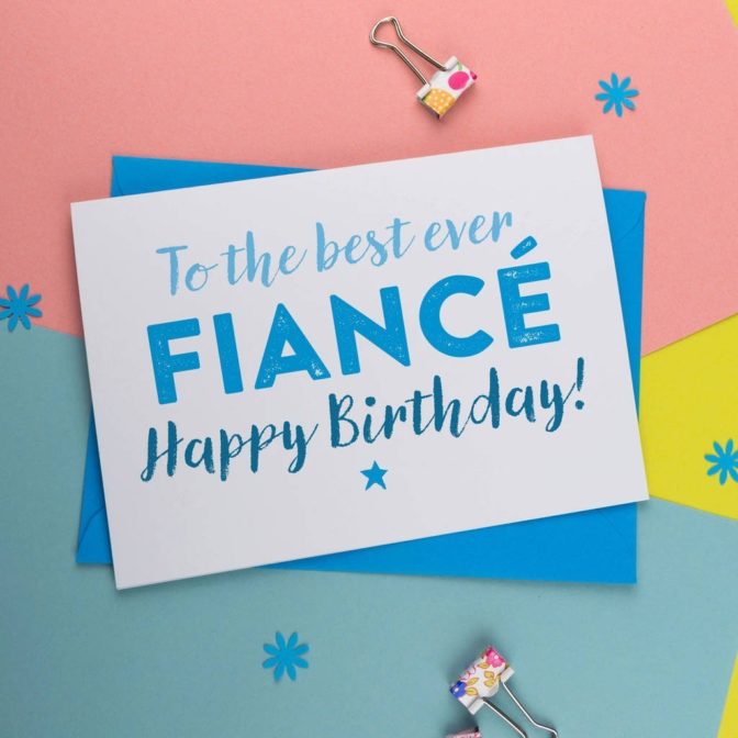 Canvas Birthday Card For Fiance or Fiancee