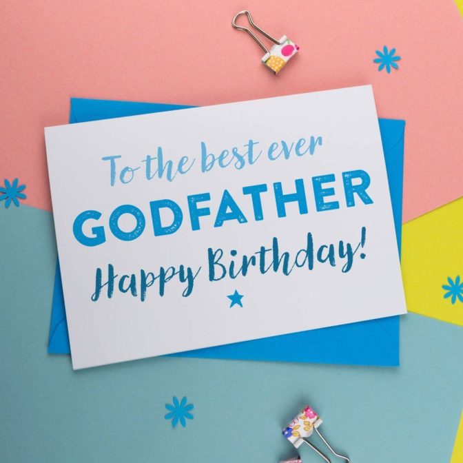 Canvas Birthday Card For Godfather