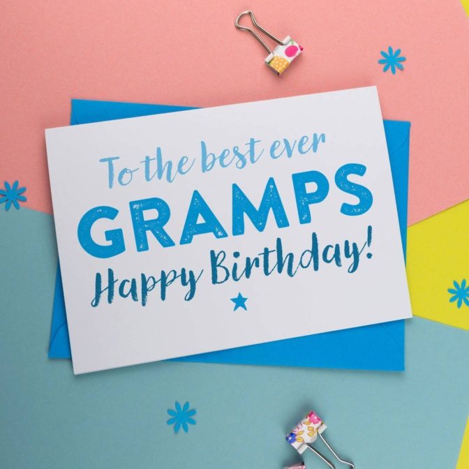 Canvas Birthday Card For Gramps