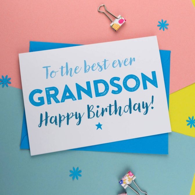 Canvas Birthday Card For Grandson