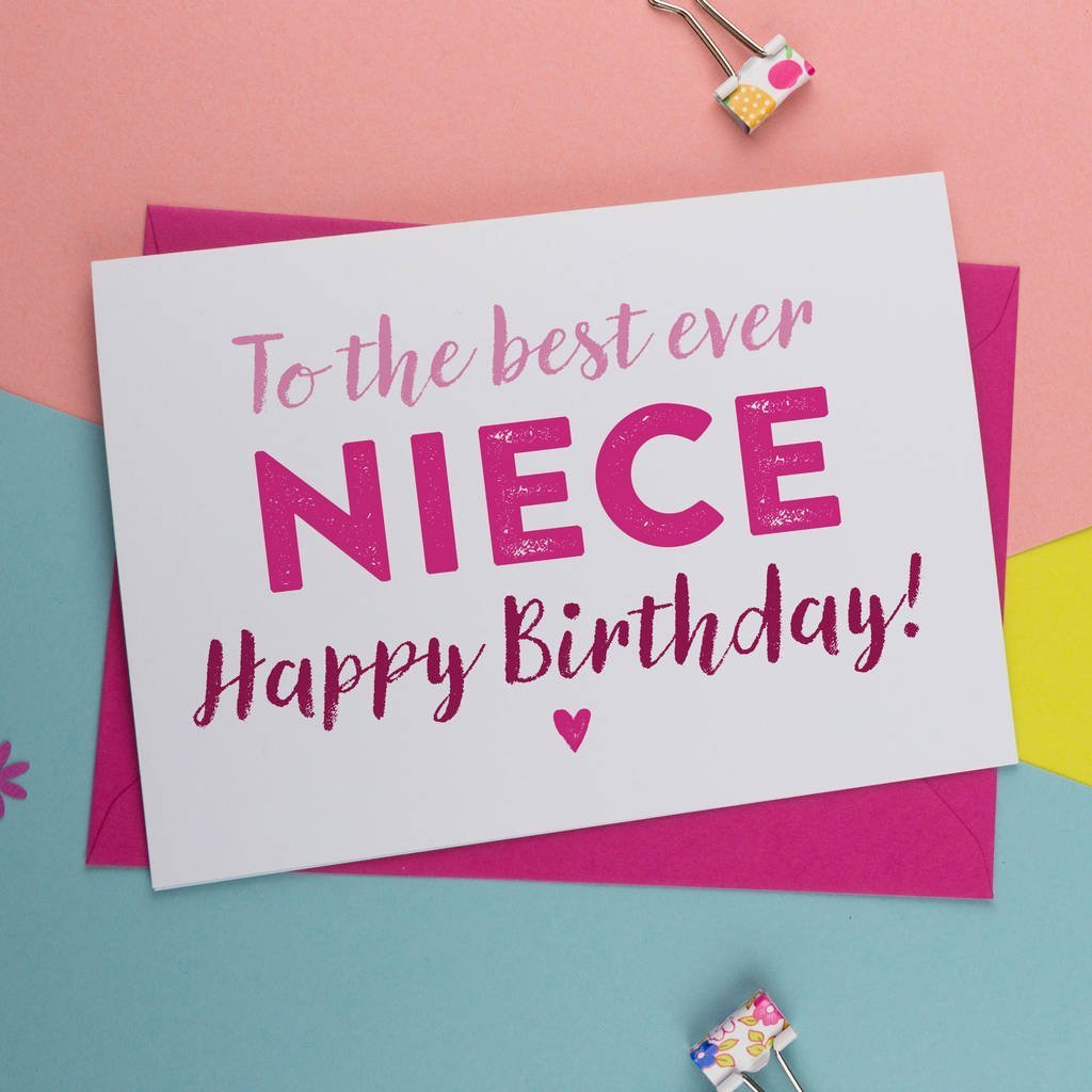 Birthday Card For Niece Birthday Card A is for Alphabet