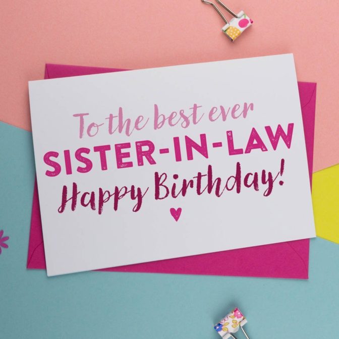 Birthday Card For Sister in Law