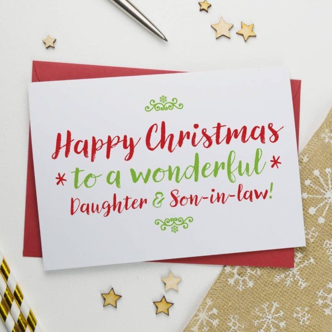 Christmas Card For Wonderful Daughter & Son in Law