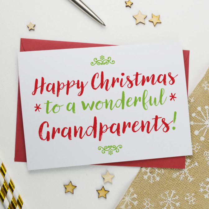 Christmas Card For Wonderful Grandparents