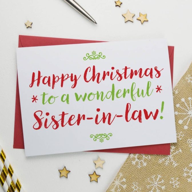 Christmas Card For Wonderful Sister In Law