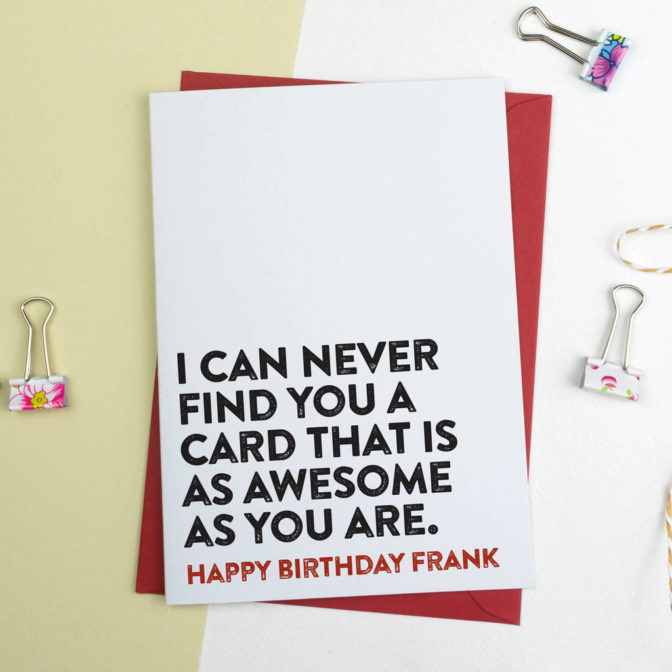 As Awesome As You Are Funny Birthday Card