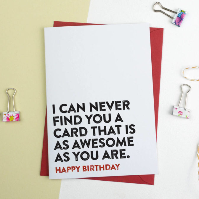 As Awesome As You Are Funny Birthday Card